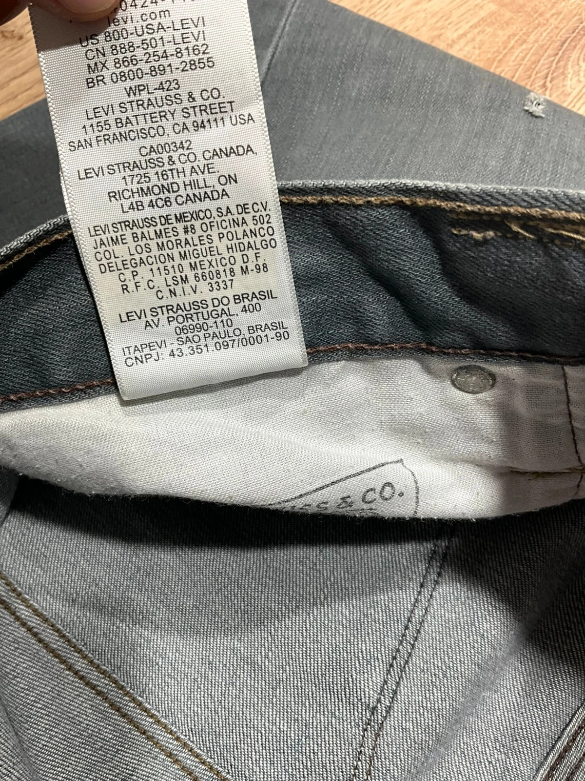 Jean Levi's 504 Coupe Regular Straight W34 L30 Vintage Coton GrisLvh 022 – photo 12